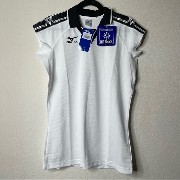 Mizuno White Athletic Short Sleeve Shirt - Picture 1 of 3